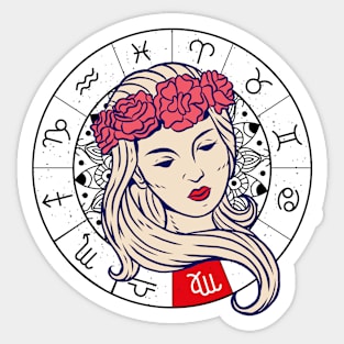 Virgo star sign, zodiac sign horoscope Sticker